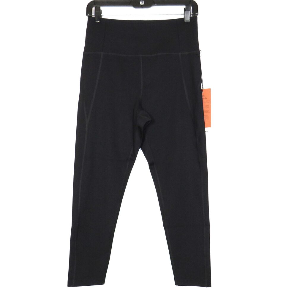 Girlfriend Collective Black Compressive High Rise Leggings In Black Size Small
